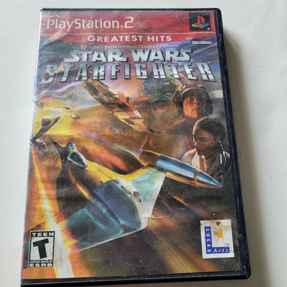 Star Wars Starfighter Playstation 2 PS2 Video Game Complete Manual Greatest Hits